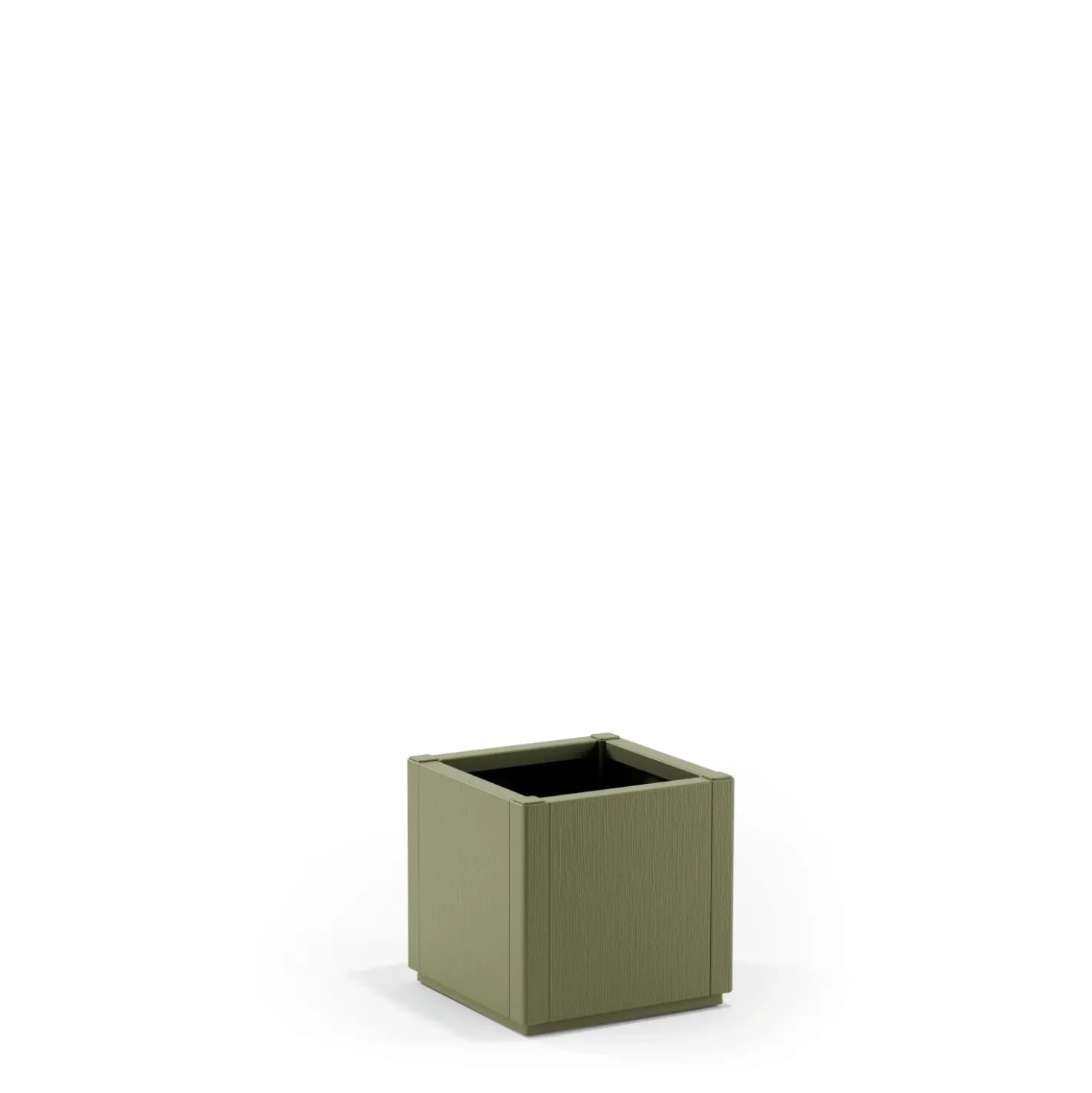 Fioriera da esterno Ethica in plastica verde oliva 36x36x35h cm