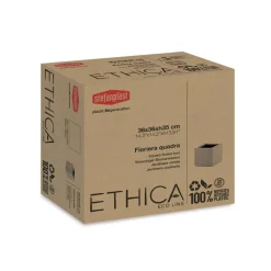 Fioriera da esterno Ethica in plastica gesso 36x36x35h cm
