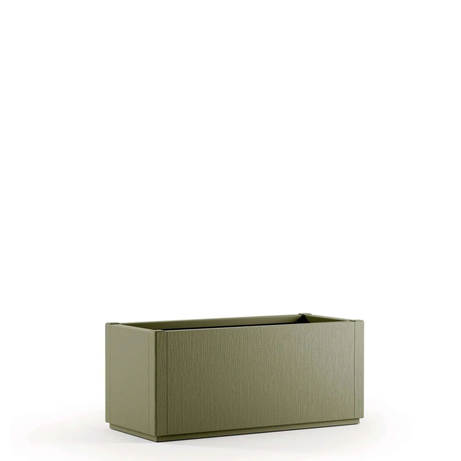 Fioriera da esterno Ethica in plastica verde oliva 35x80x36 cm