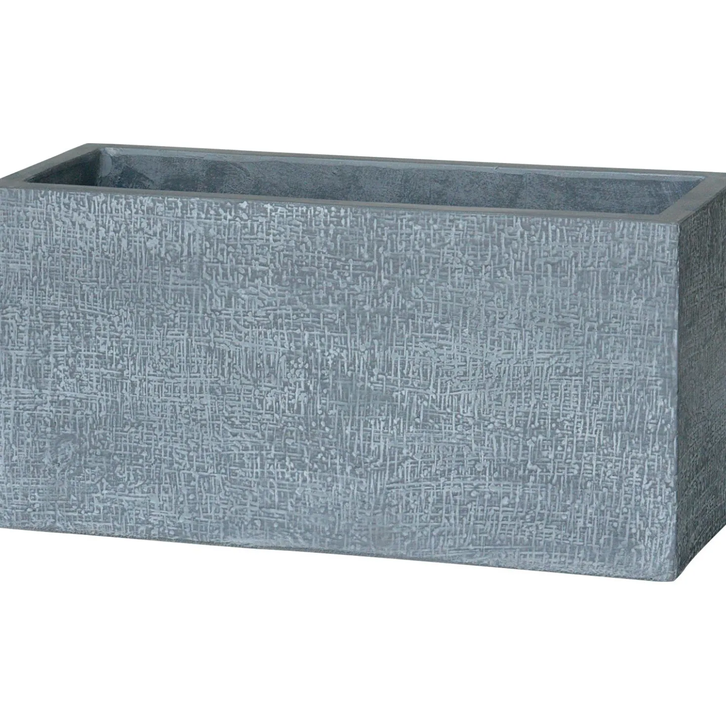 Fioriera da esterno in cemento grigio 59x22x29 cm