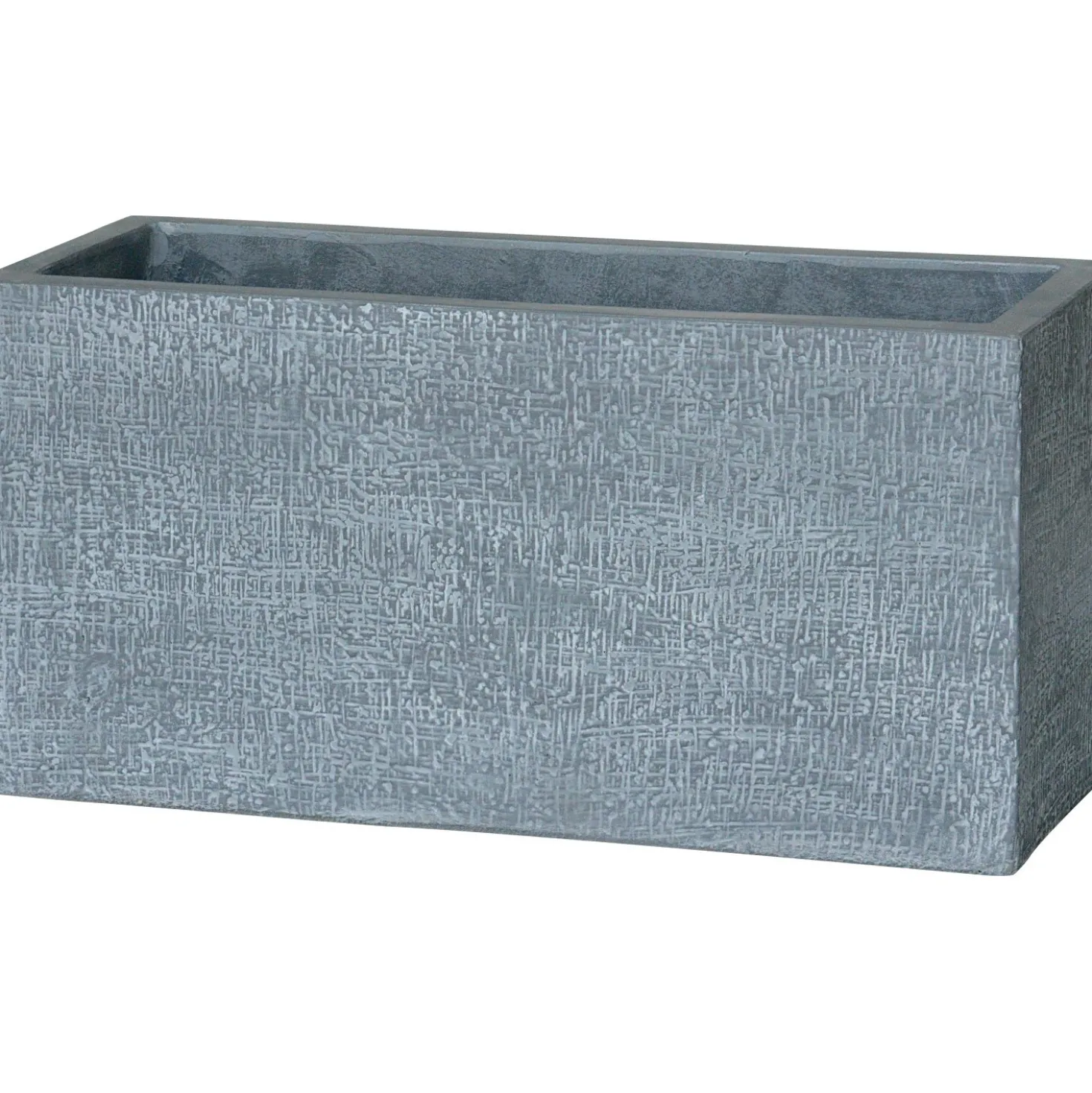 Fioriera da esterno in cemento grigio 79x30x35 cm