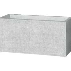 Fioriera da esterno in cemento beige 79x30x35 cm