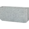 Fioriera da esterno in pietra grigio 66x21x31 cm