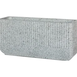 Fioriera da esterno in pietra grigio 50x15x23 cm