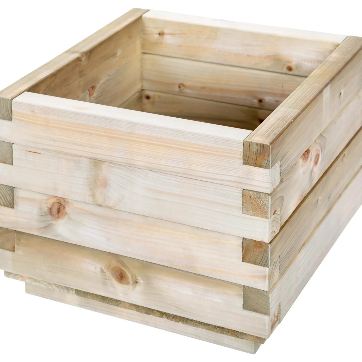 Fioriera da esterno Mango in legno naturale 40x32x40 cm