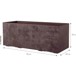 Fioriera da esterno Millenium in polipropilene marrone 79x39 cm