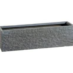 Fioriera da esterno OBI Valsonne in fibreclay antracite 69,5x22x22 cm