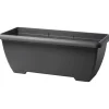 Fioriera da esterno Terrae Maxi in plastica grigio fumo 60x30x29 cm