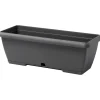Fioriera da esterno Terrae Midi in plastica grigio fumo 65x25x21 cm