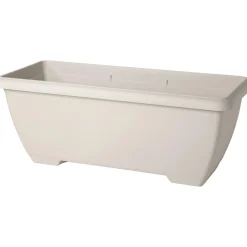 Fioriera da esterno Terrae Maxi in plastica bianco pietra 80x43x38 cm