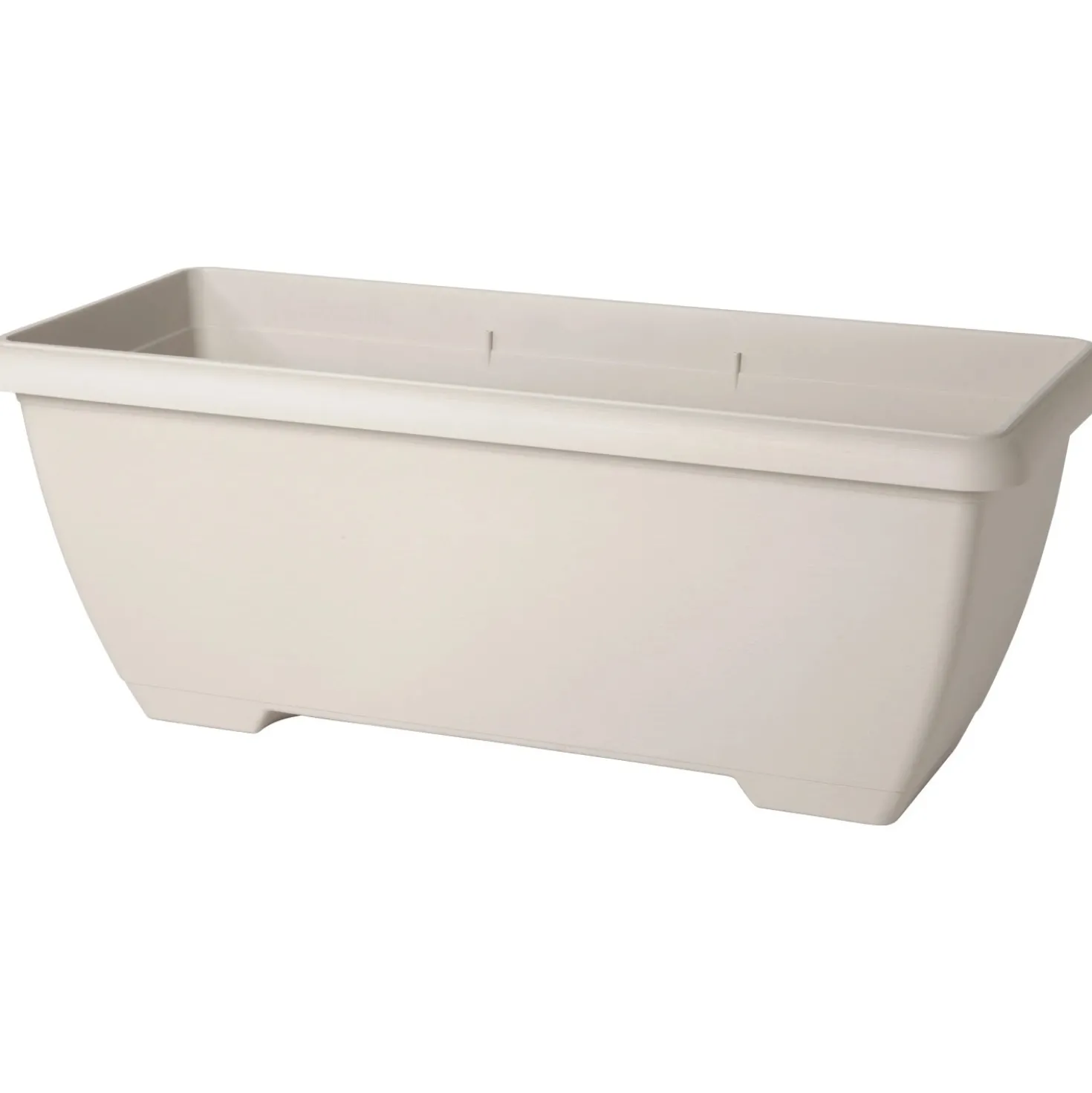 Fioriera da esterno Terrae Maxi in plastica bianco pietra 80x43x38 cm