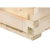 Fioriera da giardino Mango in legno naturale 40x32x120 cm