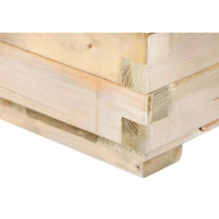 Fioriera da giardino Mango in legno naturale 40x32x120 cm