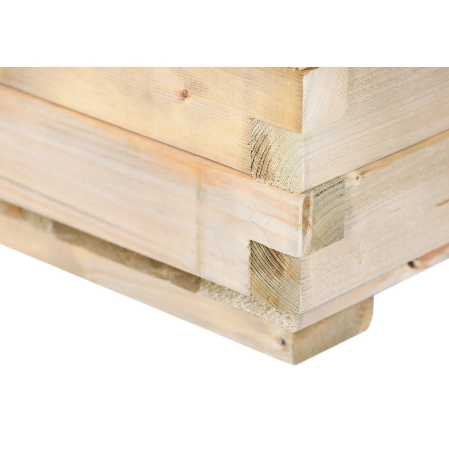 Fioriera da giardino Mango in legno naturale 40x32x120 cm