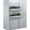 Fioriera FloraBoard Biohort argento metallizzato 2 pz