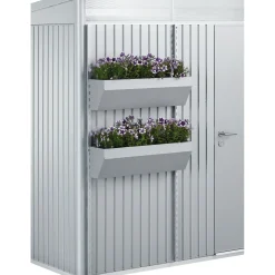 Fioriera FloraBoard Biohort argento metallizzato 2 pz