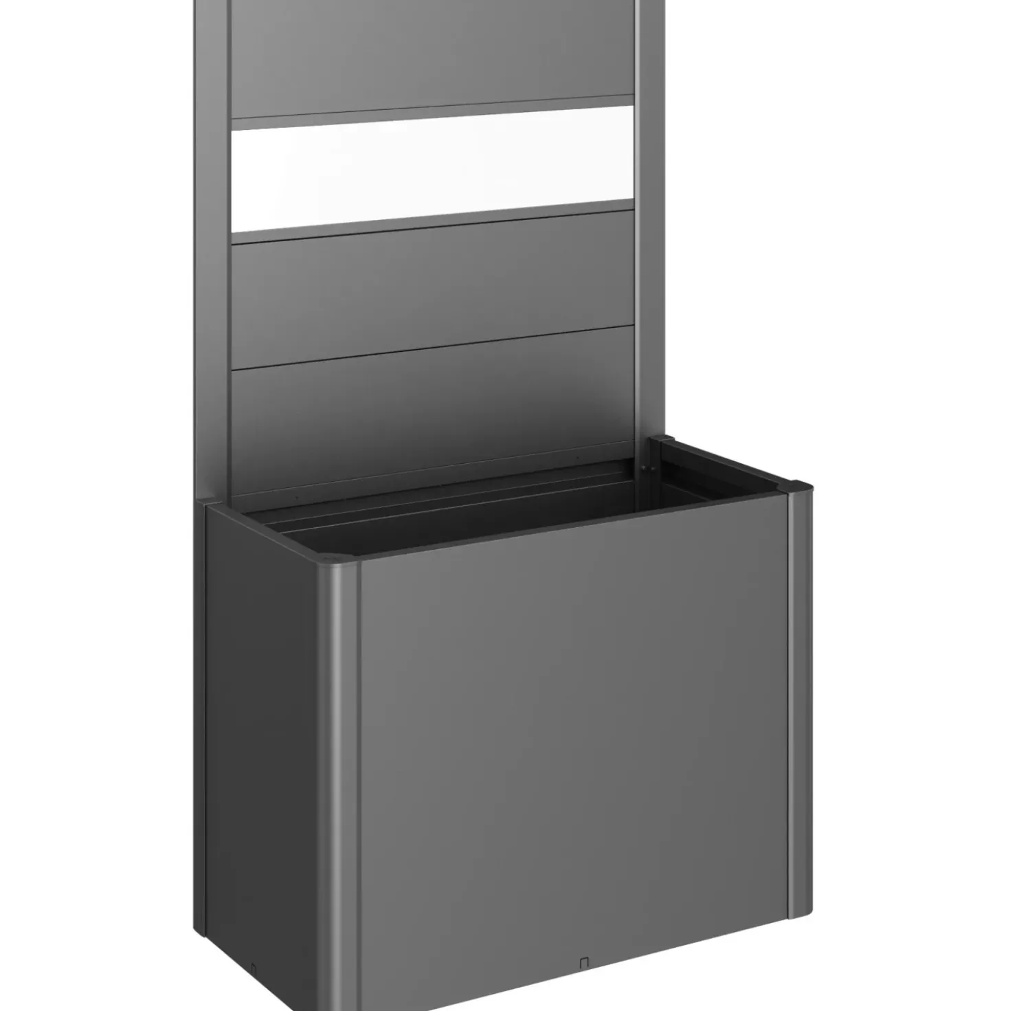 Fioriera frangivista Belvedere Biohort con vetro acrilico 100 cm Grigio sc met