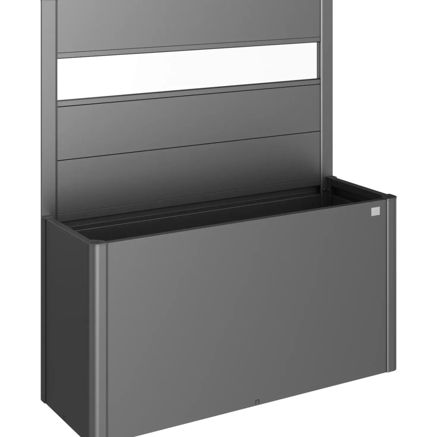 Fioriera frangivista Belvedere Biohort con vetro acrilico 150 cm Grigio sc met