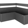 Fioriera frangivista Belvedere Biohort a L con vetro 200 cm Grigio sc met 2 pz