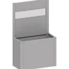 Fioriera frangivista Belvedere Biohort con vetro acrilico 100 cm Argento met