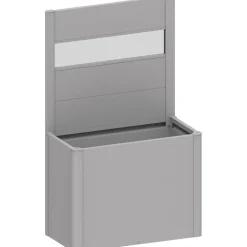 Fioriera frangivista Belvedere Biohort con vetro acrilico 100 cm Argento met