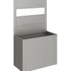 Fioriera frangivista Belvedere Biohort con vetro acrilico 100 cm Gri quarz met