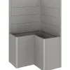 Fioriera frangivista Belvedere Biohort profilo a L 100 cm Gri quarz met 2 pz