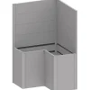 Fioriera frangivista Belvedere Biohort profilo a L 100 cm argento met 2 pz