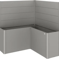 Fioriera frangivista Belvedere Biohort profilo a L 150 cm Gri quarz met 2 pz