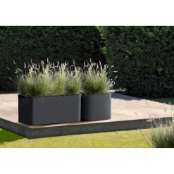 Fioriera quadrata Florus Jive 39x39 cm Grigio