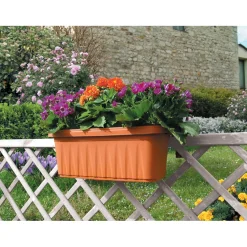 Fioriera regolabile in plastica Rondine 50x20x18,5 cm