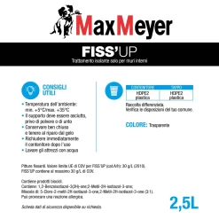 Fissativo isolante per muri interni MaxMeyer Fiss Up traspirante 2,5 l