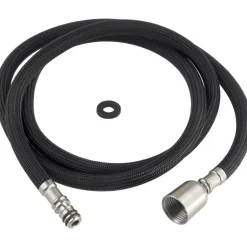 Flessibile per rubinetti da cucina con bocca estraibile nylon Nero