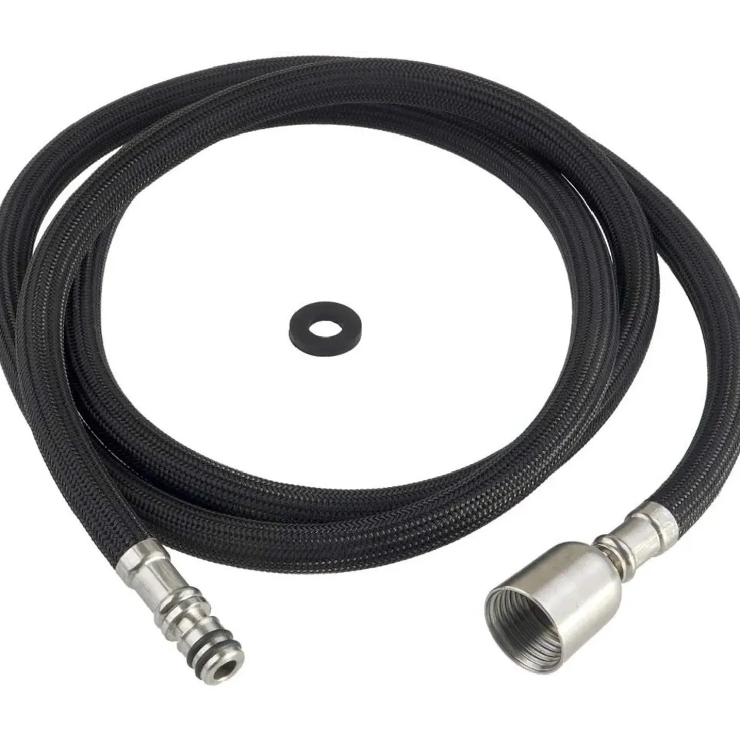 Flessibile per rubinetti da cucina con bocca estraibile nylon Nero