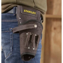 Fodero Stanley porta trapano in cuoio