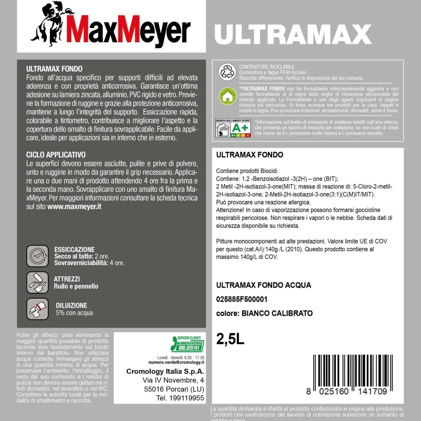 Fondo Ultramax all`acqua 2,5 l bianco