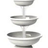 Fontana con ciotole set 3 pz Bama bianco 50x64 cm