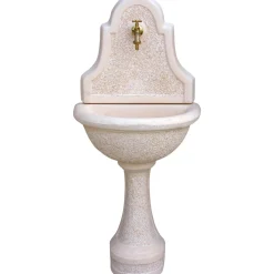 Fontana da giardino Dora in cemento rosa H 120 cm