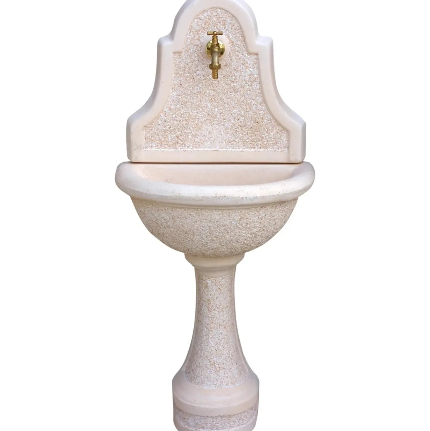 Fontana da giardino Dora in cemento rosa H 120 cm