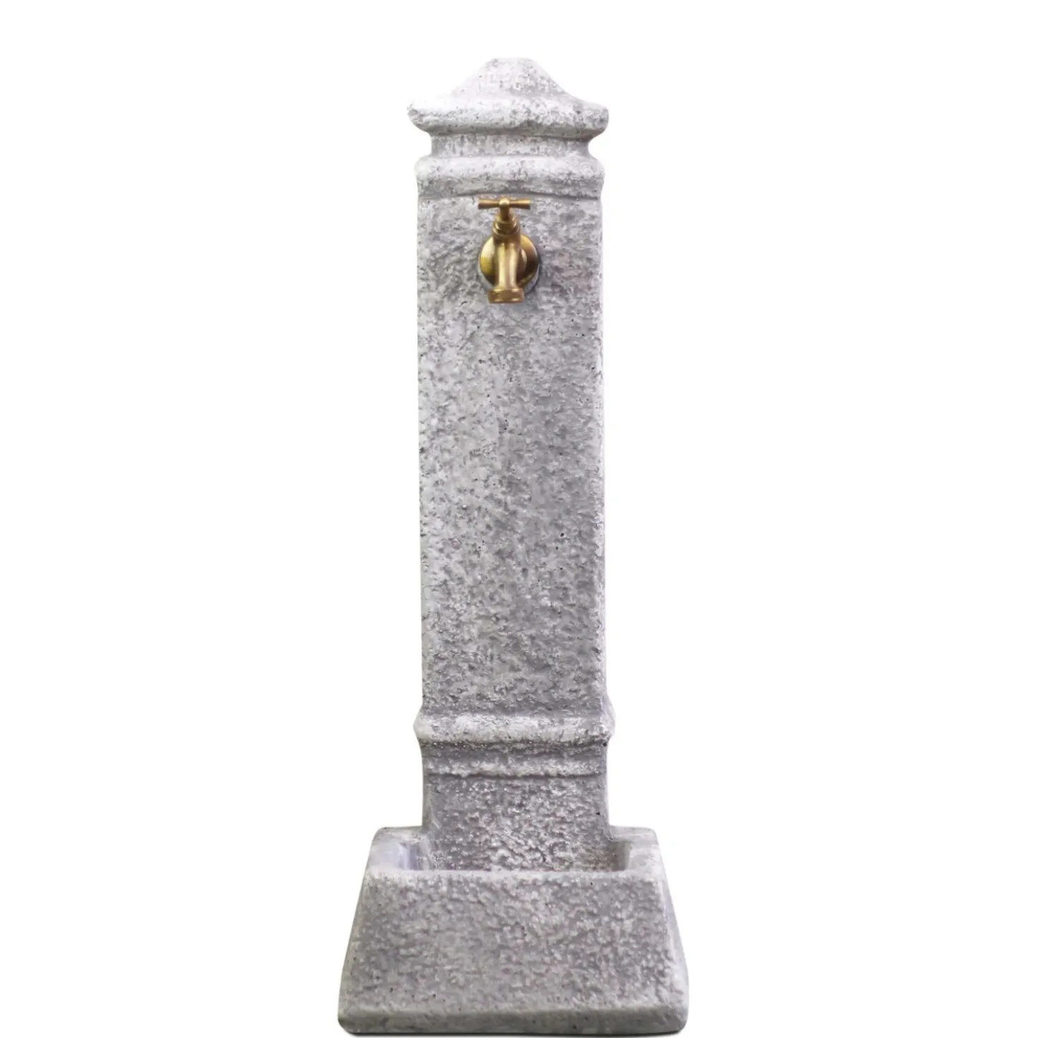 Fontana da giardino Isernia in cemento grigio H 75 cm