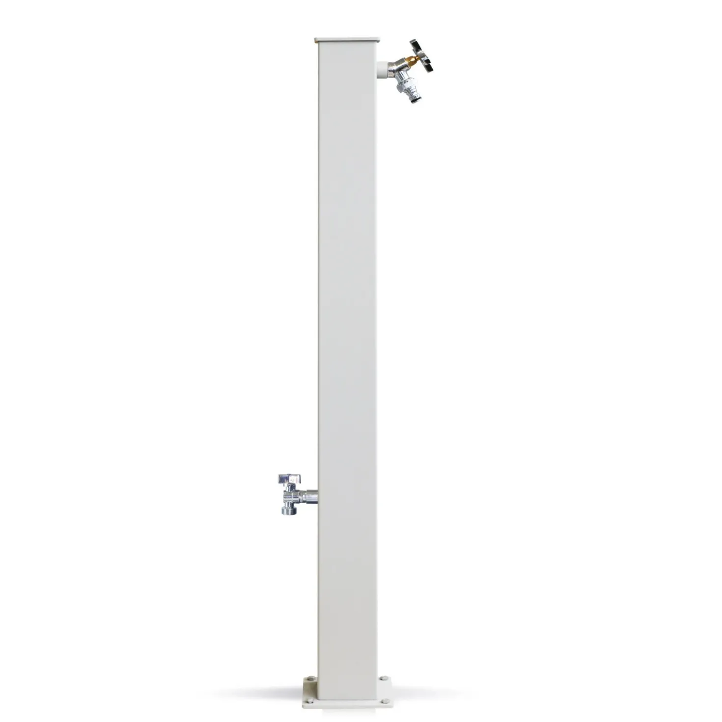 Fontana da giardino Nottingham in metallo bianco H 98 cm