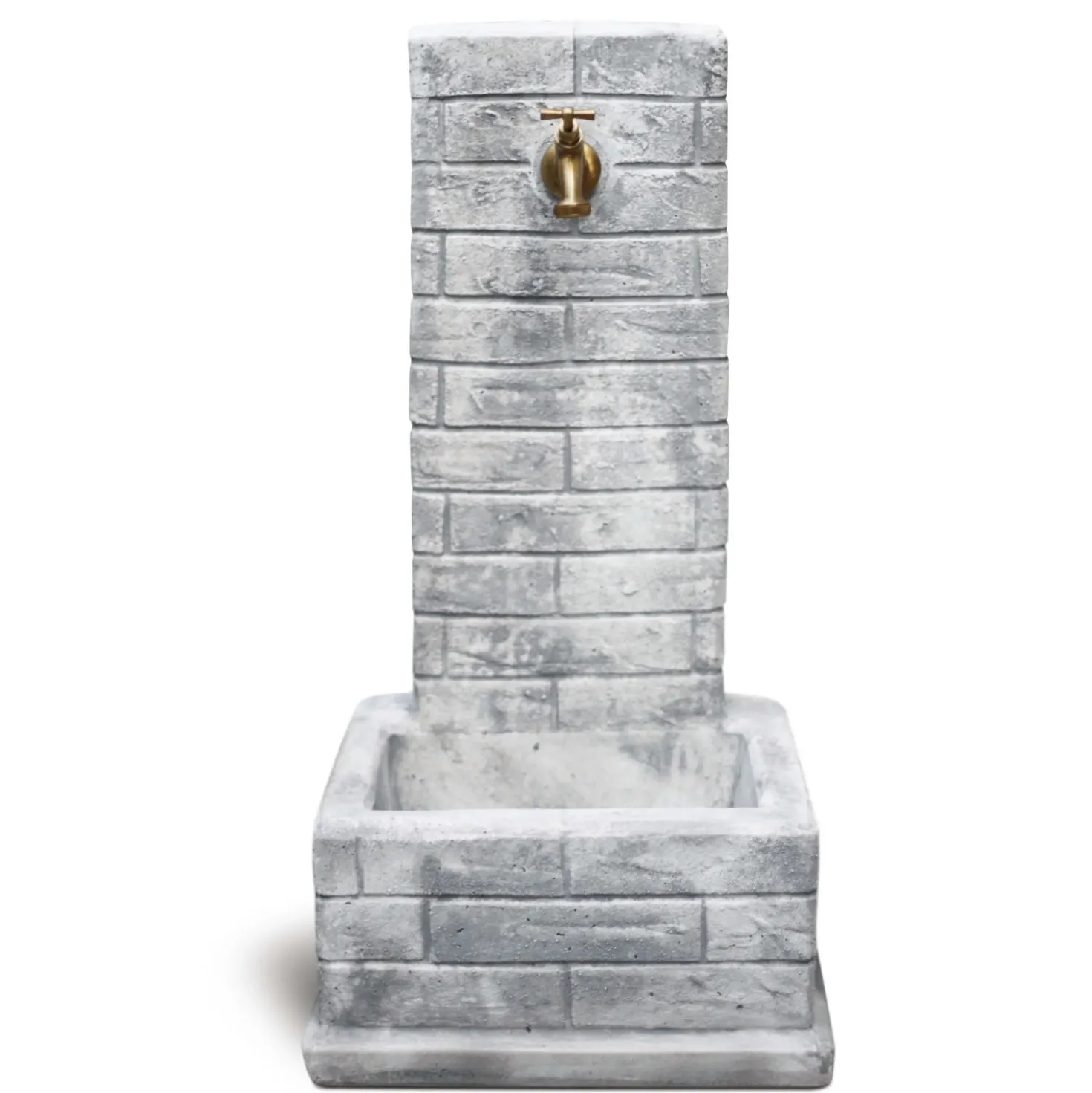 Fontana da giardino Vedovella Verona in cemento grigio H 76 cm