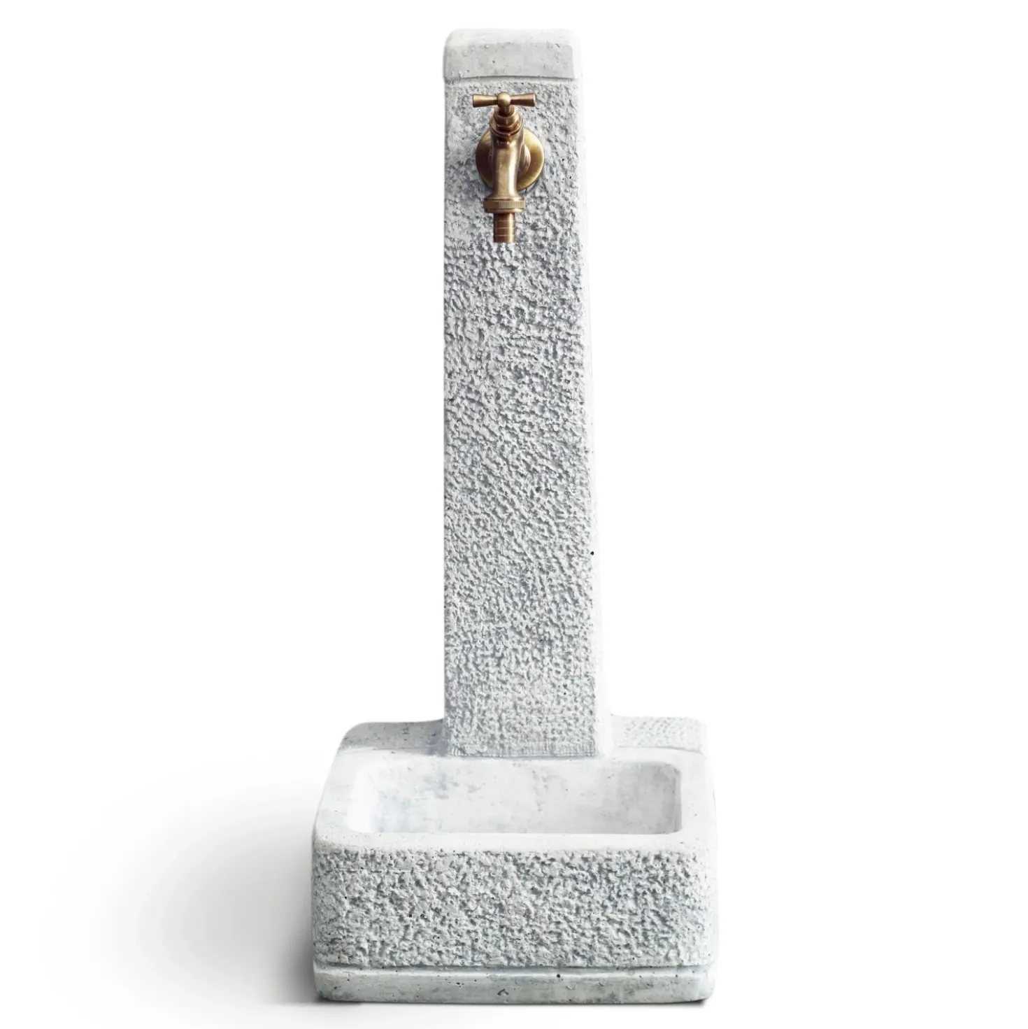 Fontana da giardino Vedovella Vicenza in cemento grigio H 66 cm