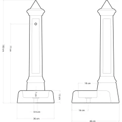 Fontana da giardino Vedovella Pisa in cemento grigio H 100 cm