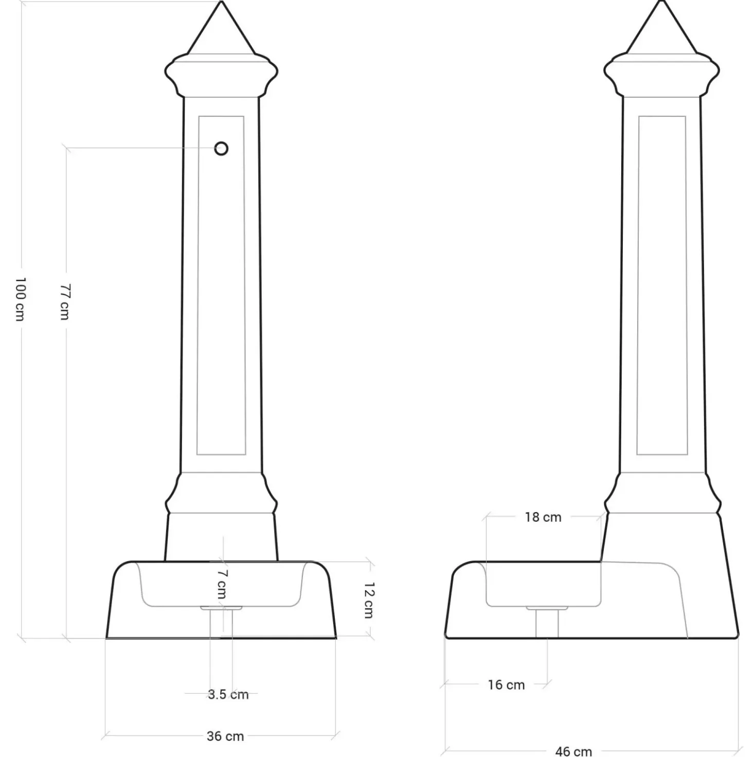Fontana da giardino Vedovella Pisa in cemento grigio H 100 cm