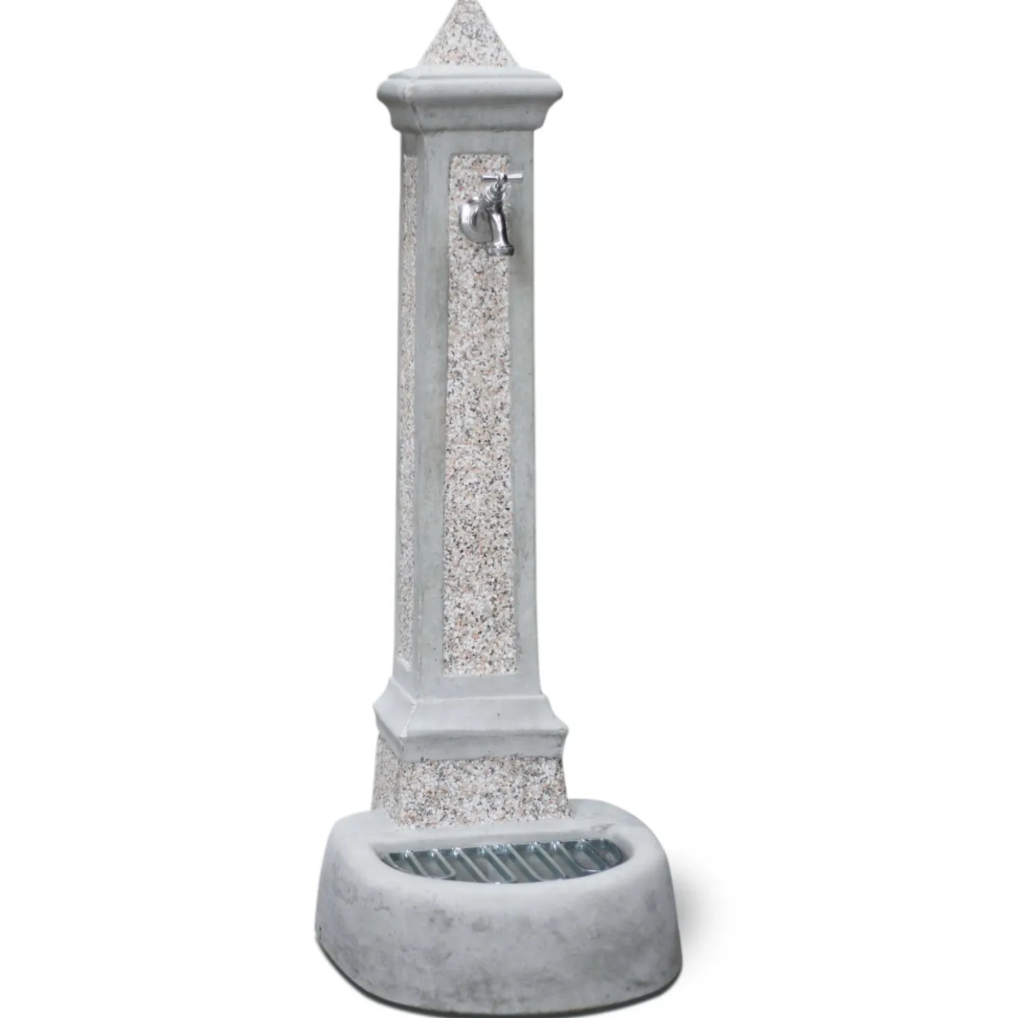 Fontana da giardino Vedovella Pisa in cemento grigio H 100 cm