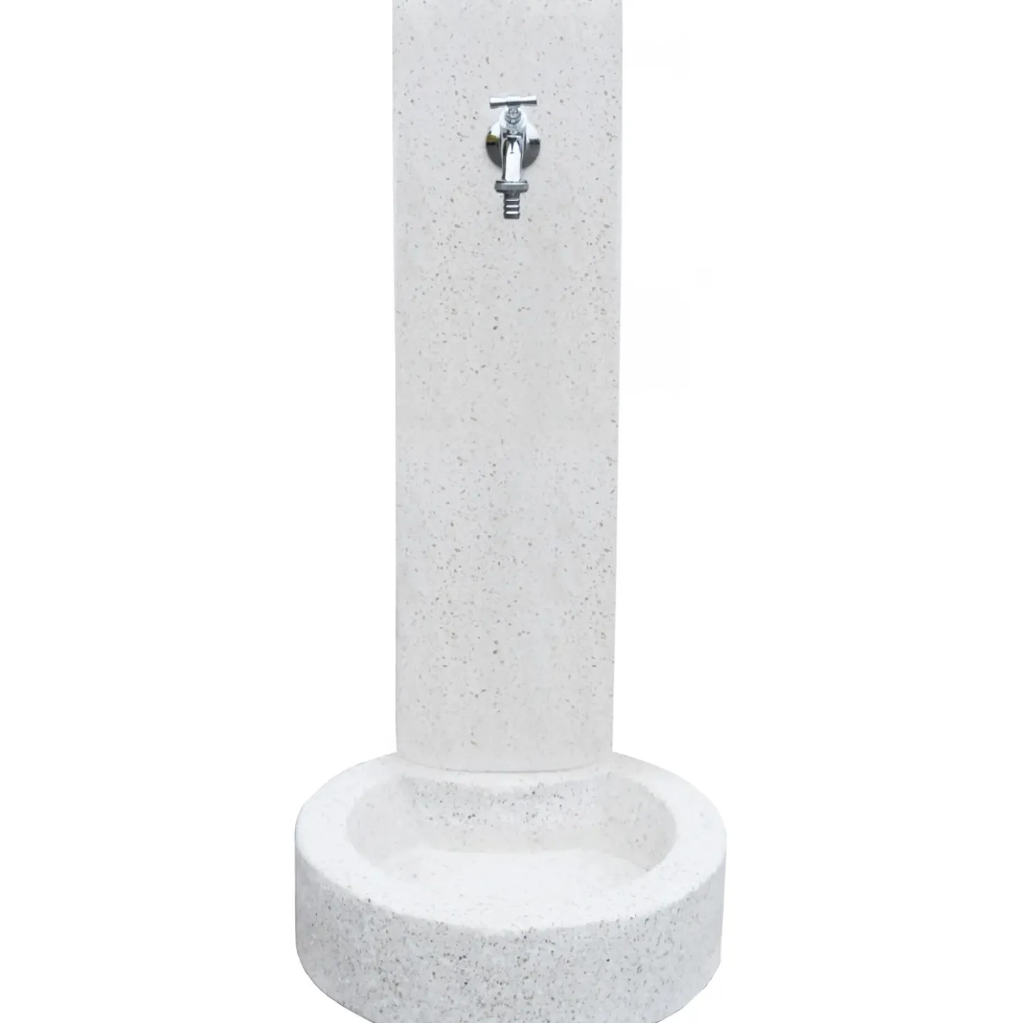 Fontana da giardino Vedovella Brescia in cemento bianco H 83 cm