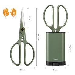 Forbici per piante Fiskars con supporto verde