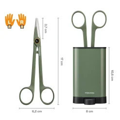 Forbici per rifinitura piante Fiskars con supporto verde