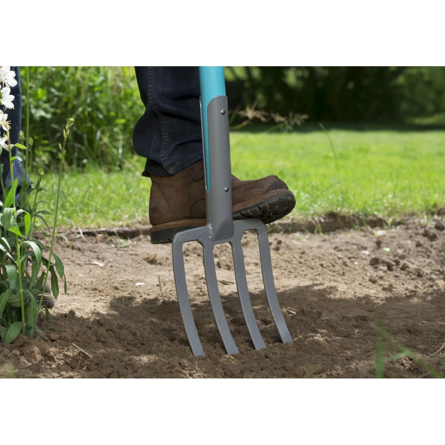 Forca a 4 denti Gardena NatureLine L 113 cm manico in legno